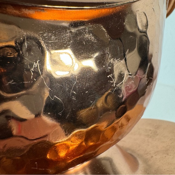 Decorative Copper Hammered Planter or decor by Tele-flora 
Approx. 8”x 4.5 “ - Picture 10 of 13